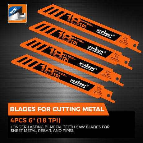 HORUSDY Reciprocating Saw Blade Set with Storage Case