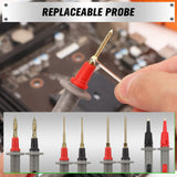 SWANLAKE 27-Piece Multimeter Test Leads Set, CAT.III 1000V / CAT.IV 600V Multimeter Probes with Alligator Clips, Needle Probe, Replaceable Probe Accessories, Soft PVC Volt Meter Lead