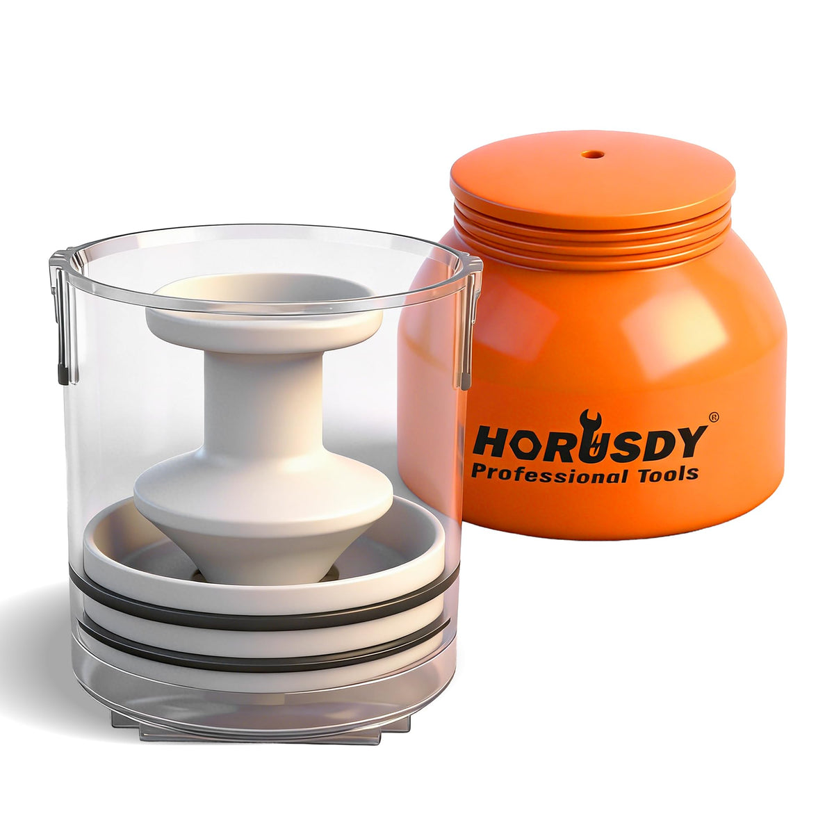 HORUSDY Premium Wheel Bearing Packer Tool, Handy Portable Bearing Packer Kit, Effortlessly Flushes Old Grease and Repacks Wheel Bearings