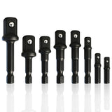 8-Piece Impact Sockets Adapter Sets, Hex Shank 1/4" 3/8" 1/2"
