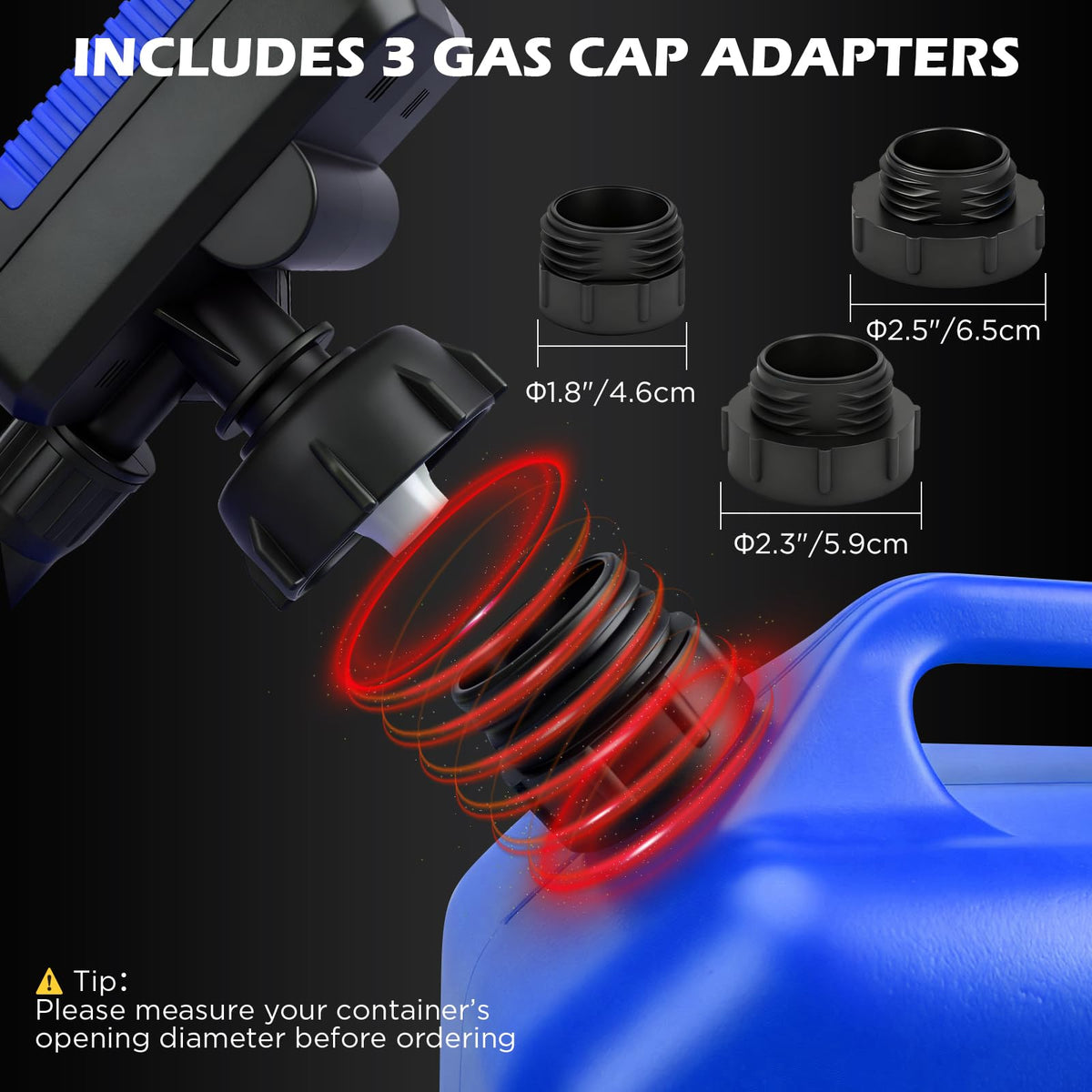 Automatic Fuel Transfer Pump with Auto-Stop, Battery-Operated Gas Can Pump