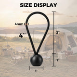 30 Pack 4-Inch Bungee Balls, Black Heavy Duty Heavyweight Bungee Cords with Balls, Weather Resistant Tie Down Strap 4mm Thickness for Camping, Tents, Cargo, Holding Wire and Hoses | Amazon US image 2