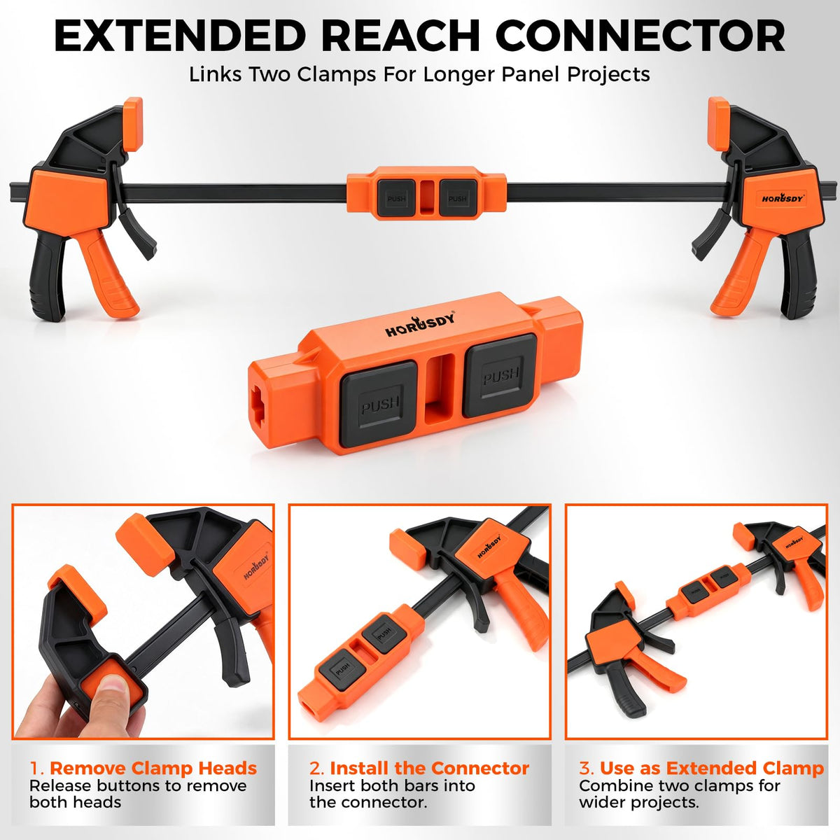 HORUSDY Quick-Release Bar Clamp Set for Woodworking