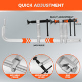 HORUSDY 12-Inch Steel Bar Clamp Set, 4-Pack