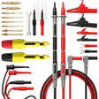29-Piece Multimeter Test Leads Set, CAT.III 1000V / CAT.IV 600V Multimeter Probes with Alligator Clips, Piercing Probes, Needle Probe, Replaceable Probe Accessories, Soft PVC Volt Meter Lead