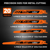 HORUSDY Reciprocating Saw Blade Set with Storage Case