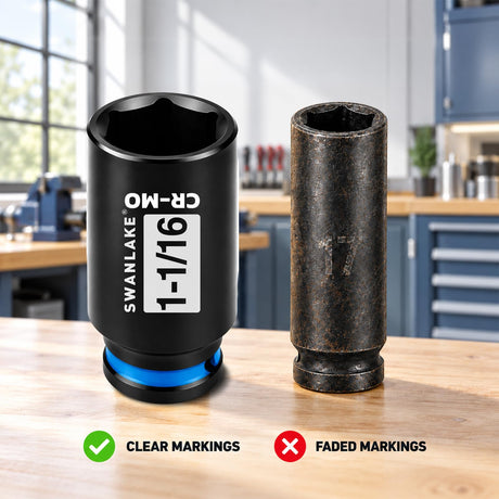 1-1/16” Socket 1/2-inch Drive Deep Impact Axle Nut Socket