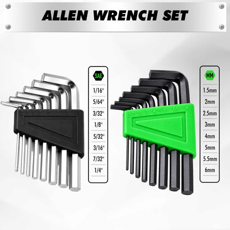 118-Piece Magnetic Screwdriver Set with Plastic Racking, Precision Screwdrivers, Magnetizer, Demagnetizer, Nut Drivers, Ratchet Handles, Allen Keys, Sockets & More - DIY Tools & Gift for Men