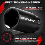 66-Piece 1/2" Drive Impact Socket Set, SAE 3/8" to 1-1/4" and Metric 10-24mm, Deep & Standard 6-Point Cr-V Sockets with Ratchet, Extension Bars, Adapters, Universal Joint, Drill Adapter, Storage Case