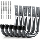 HORUSDY Heavy Duty Metal Wall Hooks, 6-Pack