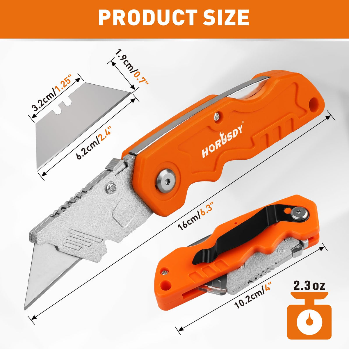HORUSDY Folding Utility Knife Set with Extra Blades