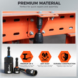 Upgraded 79-Piece Magnetic Impact Nut Driver Set, Metric & SAE with 3LB Magnetic Pickup Tool, Socket Adapters, Wing Nut Driver, Universal Sockets, Quick-Change Bit Holder & Extensions, Power Bits