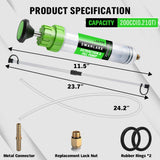 SWANLAKE 200cc Fluid Extractor & Fill Pump, Automotive Fluid Pump Extractor, Oil Change Pumps with 23'' Long Hose, 2PCS 12'' Extension Tubes, Suction Pumps for Lawn Mowers Cars