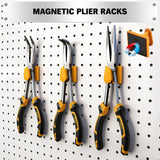 3-Piece 11 Inch Long Reach Pliers Set with 3 Magnetic Plier Racks, Extra Long Needle Nose Pliers Set Includes Straight, 45° & 90° Bent Nose Plier, Pliers Tool Set for Tight Spaces
