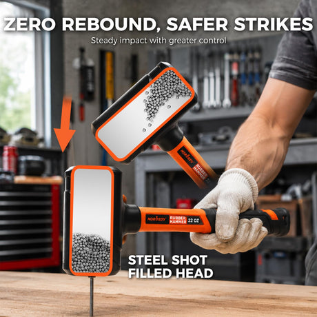 2 LB Dead Blow Hammer, One-Piece Molded, Steel Shot Filled, Non-Slip Grip | Amazon US image 6