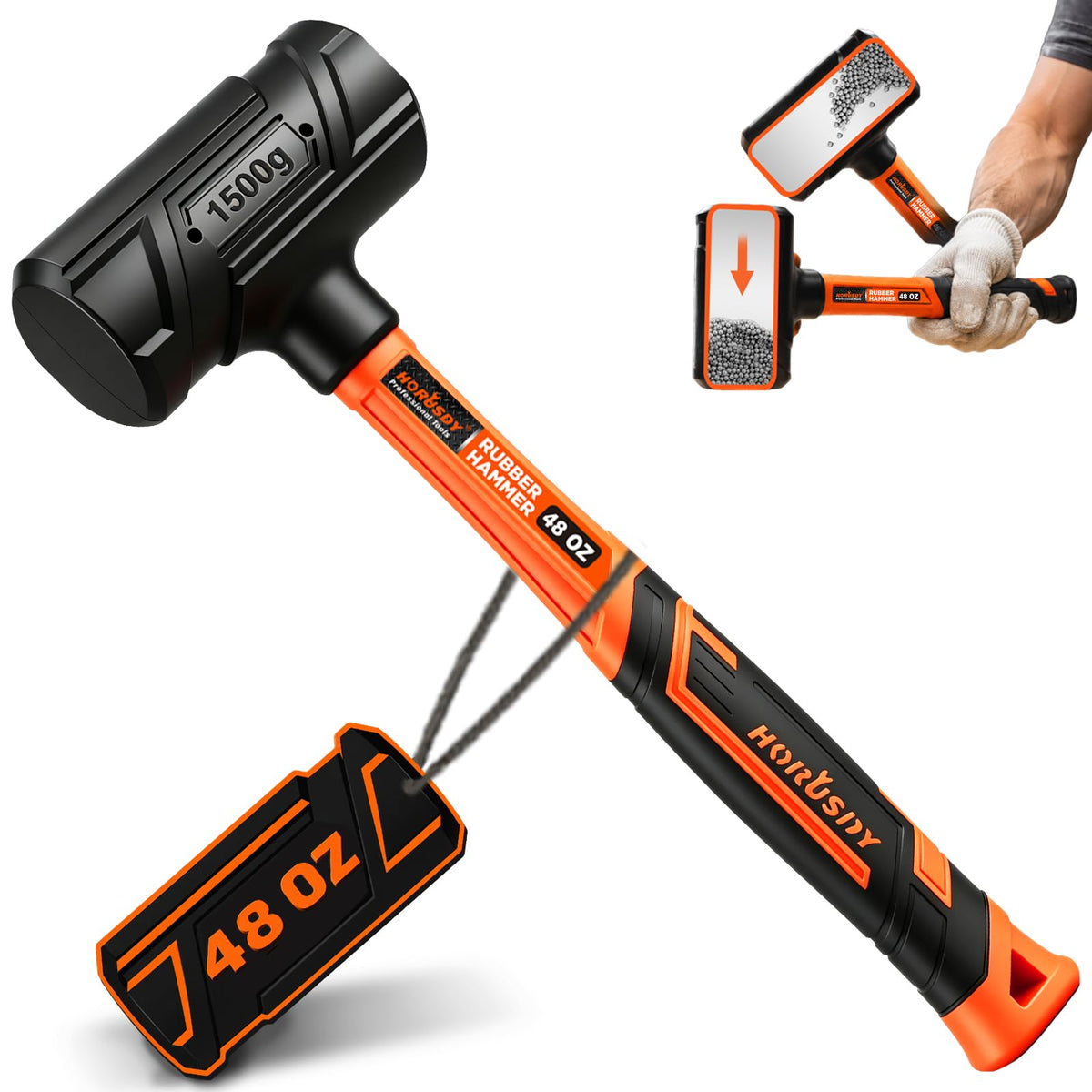 HORUSDY One-Piece Dead Blow Hammer