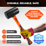 HORUSDY 16oz Durable Rubber Mallet Hammer with Fiberglass Handle, Non-Marring Blow Tool for Flooring, Tent Stakes, Woodworking, and Camping, Non-Slip Grip