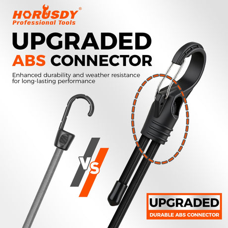 4-Piece 24-inch Adjustable Bungee Cords with Hooks, Easily Adjust from 7" to 24", Heavy Duty Outdoor Carabiner Bungee Cords, Black Super Elastic Cord for Cargo, Camping, Tents, Luggage | Amazon US image 6