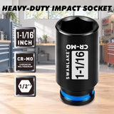 1-1/16” Socket 1/2-inch Drive Deep Impact Axle Nut Socket