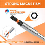 HORUSDY 6-in-1 Ratcheting Screwdriver Set, Magnetic Multi-Bit Screwdriver with Built-in Premium S2 Bits & 126mm Extension Bar, Dad Mens Gifts for Christmas, All-in-One Tool for Home Repair, DIY