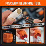 HORUSDY 4-Piece Ultimate Tube Cutter Set, Heavy Duty Pipe Cutter 1/4"-2", Mini Tubing Cutter 1/8"-7/8", Deburring Tool & Inner Outer Reamer for Copper, PVC, Aluminum Plumbing & HVAC Pipes