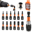HORUSDY Tamper Proof Torx Bit Set, 13-Pieces T5-T40 Security Torx Bits with Magnetic Tips, Torque Star Bits with 2.1" Self-locking Quick Change and Storage Box, S2 Steel