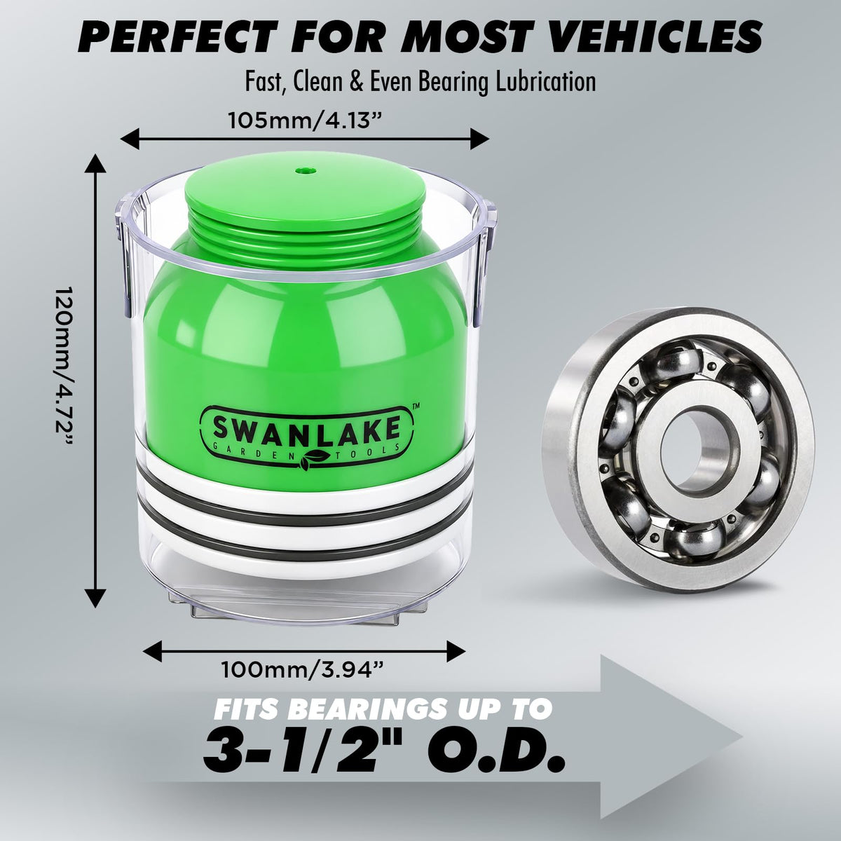 Premium Bearing Packer Kit, Portable Handy Wheel Bearing Packer Tool, Effortlessly Flushes Old Grease and Repacks Wheel Bearings