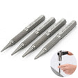 HORUSDY 4-Piece Durable Nail Setter Punch & Center Punch Set, Hardened Cr-V Steel with Non-Slip Knurled Grip, Includes 3 Nail Setters (1/32", 1/16", 3/32") and 1/8" Center Punch