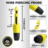 29-Piece Multimeter Test Leads Set, CAT.III 1000V / CAT.IV 600V Multimeter Probes with Alligator Clips, Piercing Probes, Needle Probe, Replaceable Probe Accessories, Soft PVC Volt Meter Lead