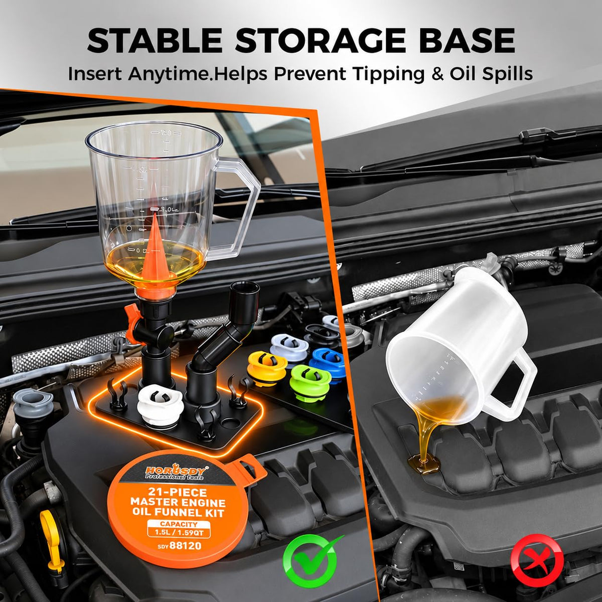 HORUSDY 88120 engine oil funnel kit - image 7