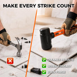 2 LB Dead Blow Hammer, One-Piece Molded, Steel Shot Filled, Non-Slip Grip | Amazon US image 8