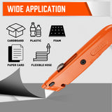 HORUSDY 2-Pack Box Cutter Utility Knife, Heavy Duty Aluminum Shell Retractable Box Cutter for Cardboard, Boxes and Cartons, Extra 10 Blades.