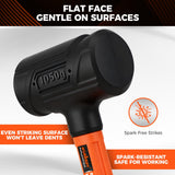 HORUSDY 4-Piece Dead Blow Hammer Set (0.5lb, 1lb, 2lb, 3lb) – One-Piece Molded Body, Steel Shot Filled, No Rebound, Non-Spark, Non-Slip Grip, for Auto, Carpentry & Tile Work | Amazon US image 4