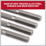 HORUSDY 4-Piece Durable Nail Setter Punch & Center Punch Set, Hardened Cr-V Steel with Non-Slip Knurled Grip, Includes 3 Nail Setters (1/32", 1/16", 3/32") and 1/8" Center Punch