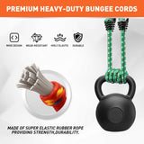 HORUSDY 21 - Piece Bungee Cord Set with Hooks & Straps, 10”/18”/24”/30”/36”/48” Heavy Duty Bungee Cords Assortment for Camping, Truck, Moving, Emergency, Outdoor Storage (30 Nylon Cable Ties Extra)