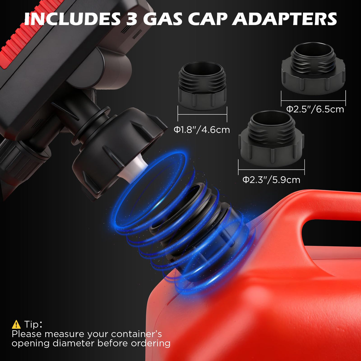 Automatic Fuel Transfer Pump with Auto-Stop, Battery-Operated Gas Can Pump