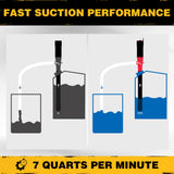 ELEAD Portable Battery Powered Pump - Red Electric Fuel/Water Transfer Pump 2.4 GPM, Liquid Siphon Pump with Adjustable Flow Control, Gas Pump with Filter Design, Gas Can Pump Ideal