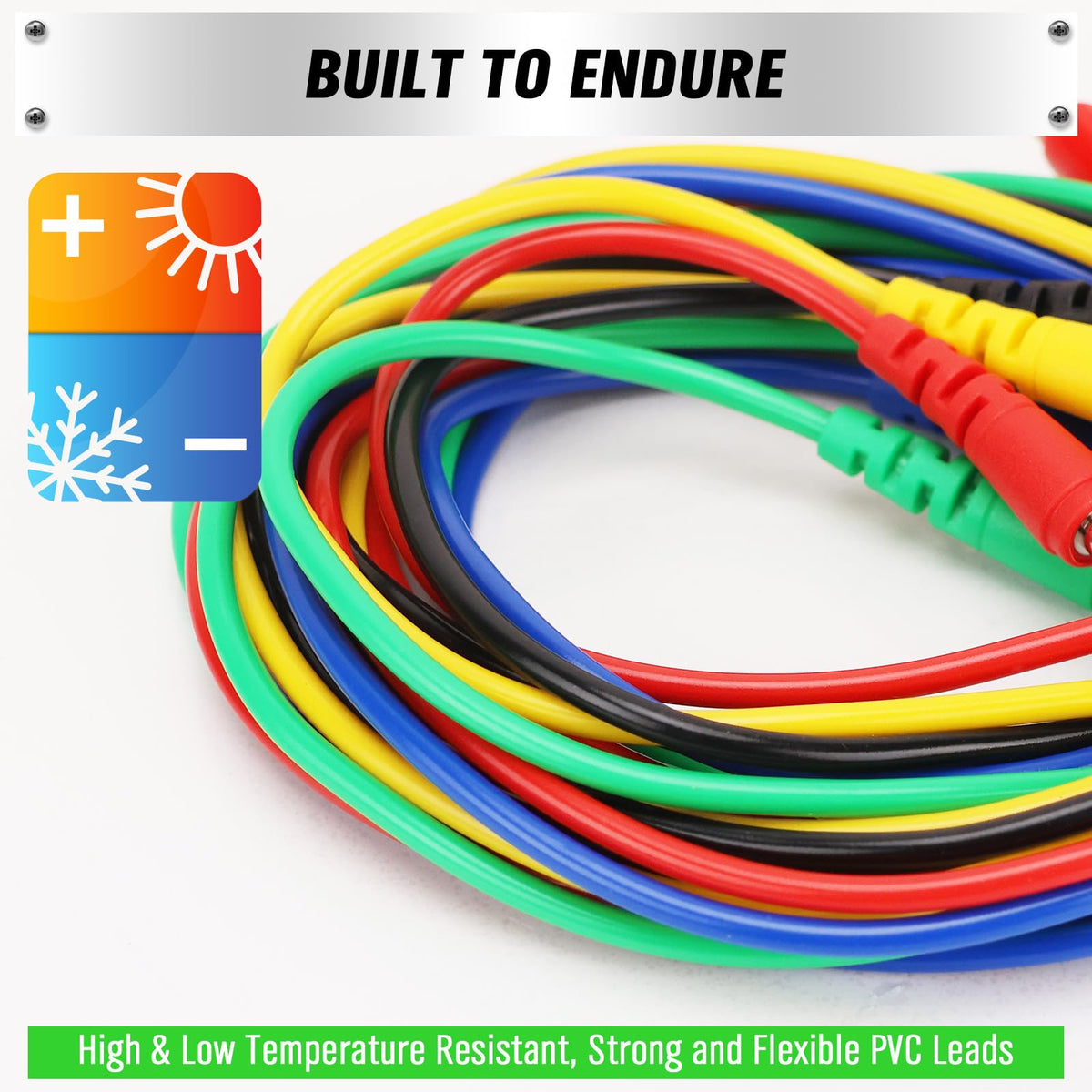 SWANLAKE 43-Piece Back Probe Kit, 30A Multi-Angle Test Probe, 4mm Banana Plug to Copper Alligator Clips, U-Shaped Connectors, Automotive Electrical Circuit Diagnosis Car Repairing Tools