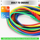 SWANLAKE 43-Piece Back Probe Kit, 30A Multi-Angle Test Probe, 4mm Banana Plug to Copper Alligator Clips, U-Shaped Connectors, Automotive Electrical Circuit Diagnosis Car Repairing Tools