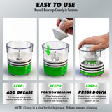 Premium Bearing Packer Kit, Portable Handy Wheel Bearing Packer Tool, Effortlessly Flushes Old Grease and Repacks Wheel Bearings
