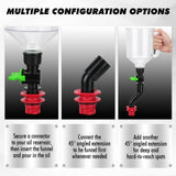 20-Piece Engine Oil Funnel Kit, 1.59QT/1.5L Oil Funnel Set with 12 Adapters, Siphon Hose Pump, Towel, Elbow Fitting, Arrow Screen and Magnetic Storage Hooks Tray, Compatible with GM/Ford/BMW/Audi Etc.
