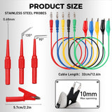 24-Piece Back Probe Kit, Multimeter Back Probe Pins with Test Leads, Alligator Clips, Piercing Probes, Automotive Electrical Circuit Diagnostic Tool Set for Car Repair