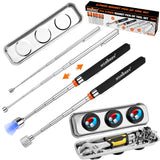 HORUSDY 5-PIECE Magnetic Pickup Tools Set, Include 15LB, 10LB, 3LB, 1.5LB Magnet Sticks, Rust-Proof Magnetic Tray, Telescoping Design for Mechanics, Automotive, DIY, Gifts for Men, Dad, Husband