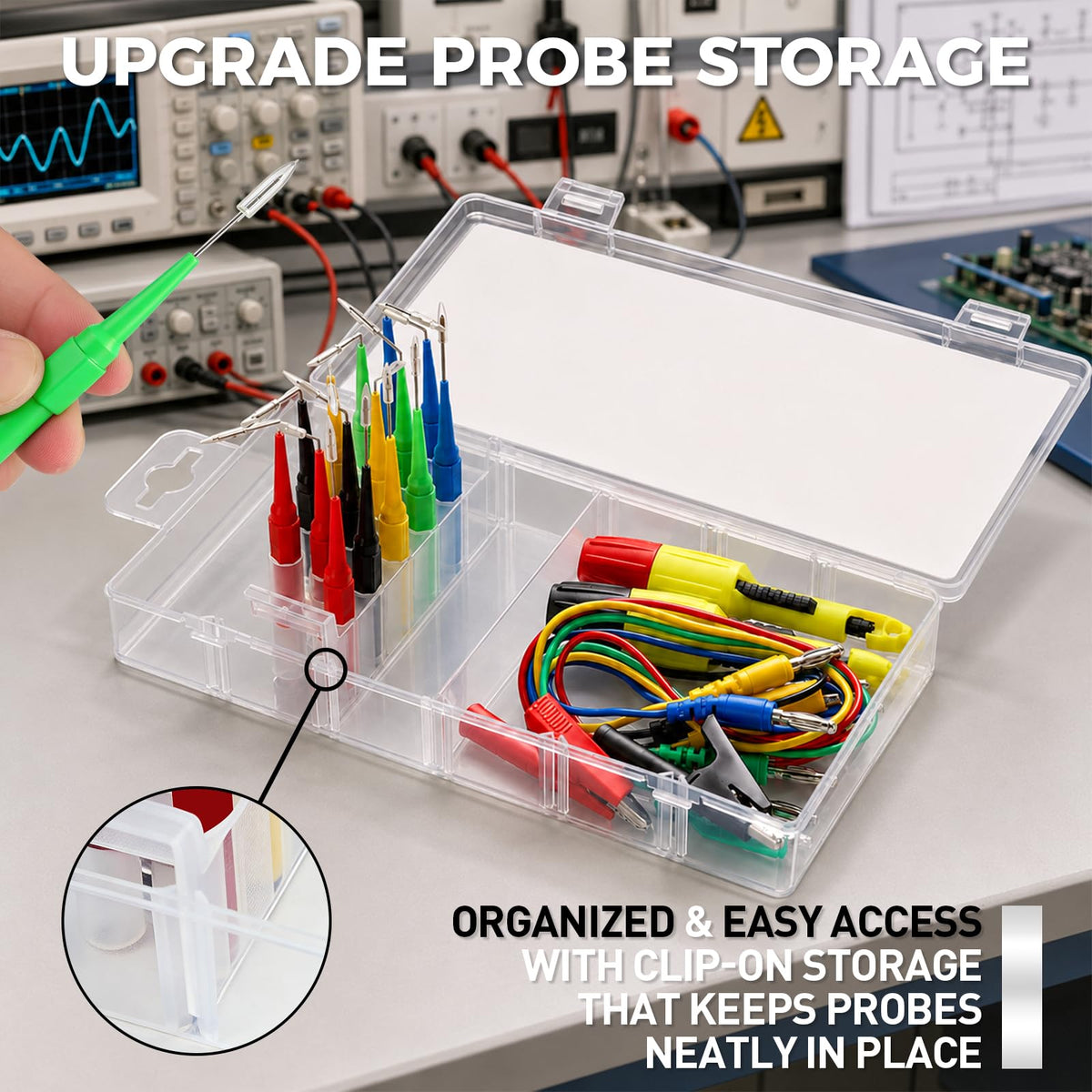 24-Piece Back Probe Kit, Multimeter Back Probe Pins with Test Leads, Alligator Clips, Piercing Probes, Automotive Electrical Circuit Diagnostic Tool Set for Car Repair