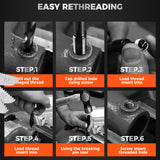 HORUSDY 348-Piece Thread Repair Kit, Metric & SAE Helicoil Set with HSS Drill Bits, Thread Inserts, Taps & Installation Tools, for Damaged Thread, Engine, Spark Plug & Automotive Repair