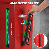 22-Piece Magnetic Nut Driver Set, Metric & SAE (5-13mm & 3/16"-1/2"), 1/4" Hex Shank Impact Bit Set, Wing Nut Driver Bits, Magnetic Aluminum Storage Rail