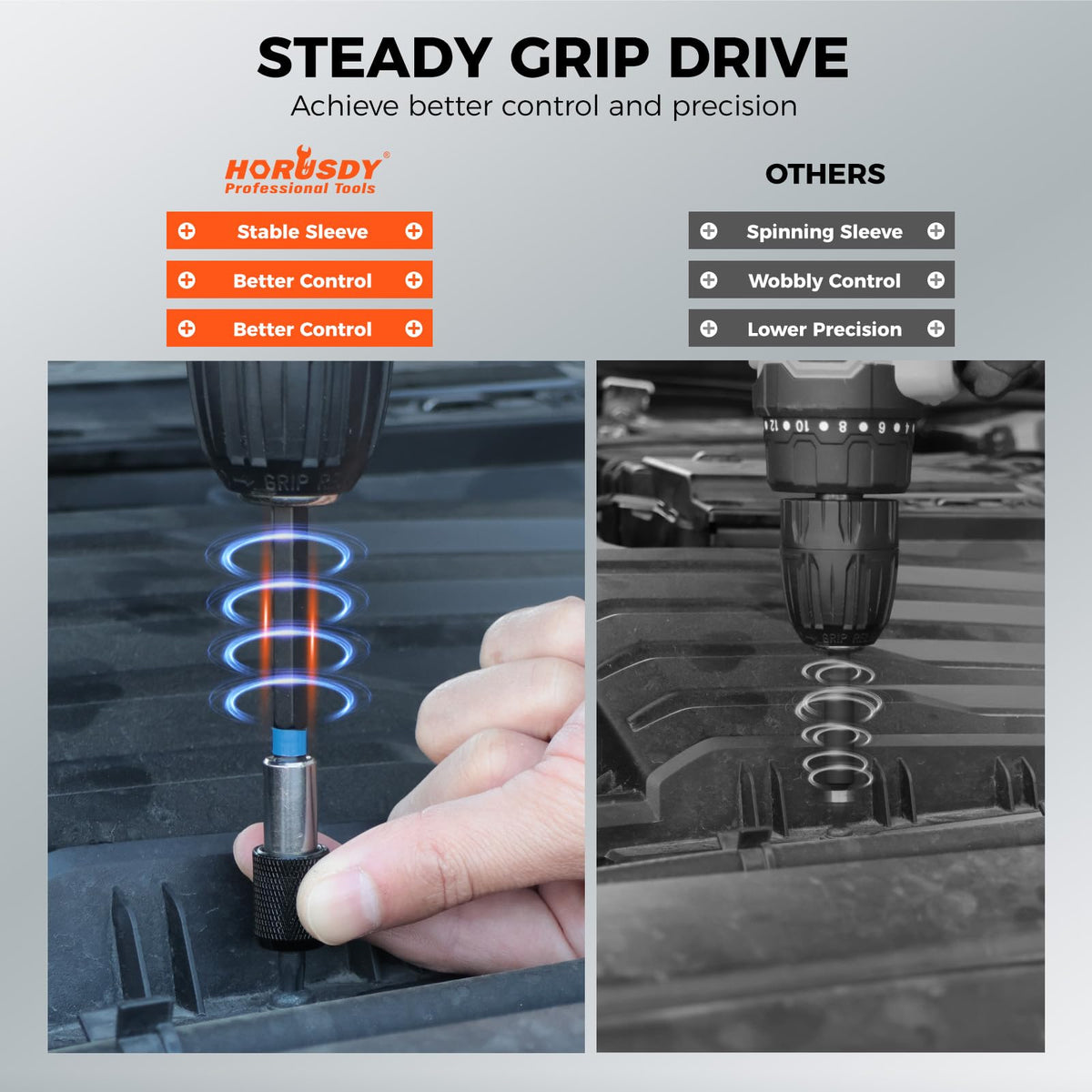 35 PCS Magnetic Nut Driver Set, Impact Drill Driver Bit 1/4" Hex Shank, SAE & Metric Cr-V Steel Nut Drivers with Quick-Release Extensions, Impact Socket Adapters, Bit Holder, 8PCS S2 Bits, Toolbox