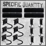 HORUSDY Stainless Steel Bike Storage Rack, 6 Bike Storage Hanger Wall Mount and 6 Helmets Hooks for Home & Garage Holds Up to 600lbs, Black