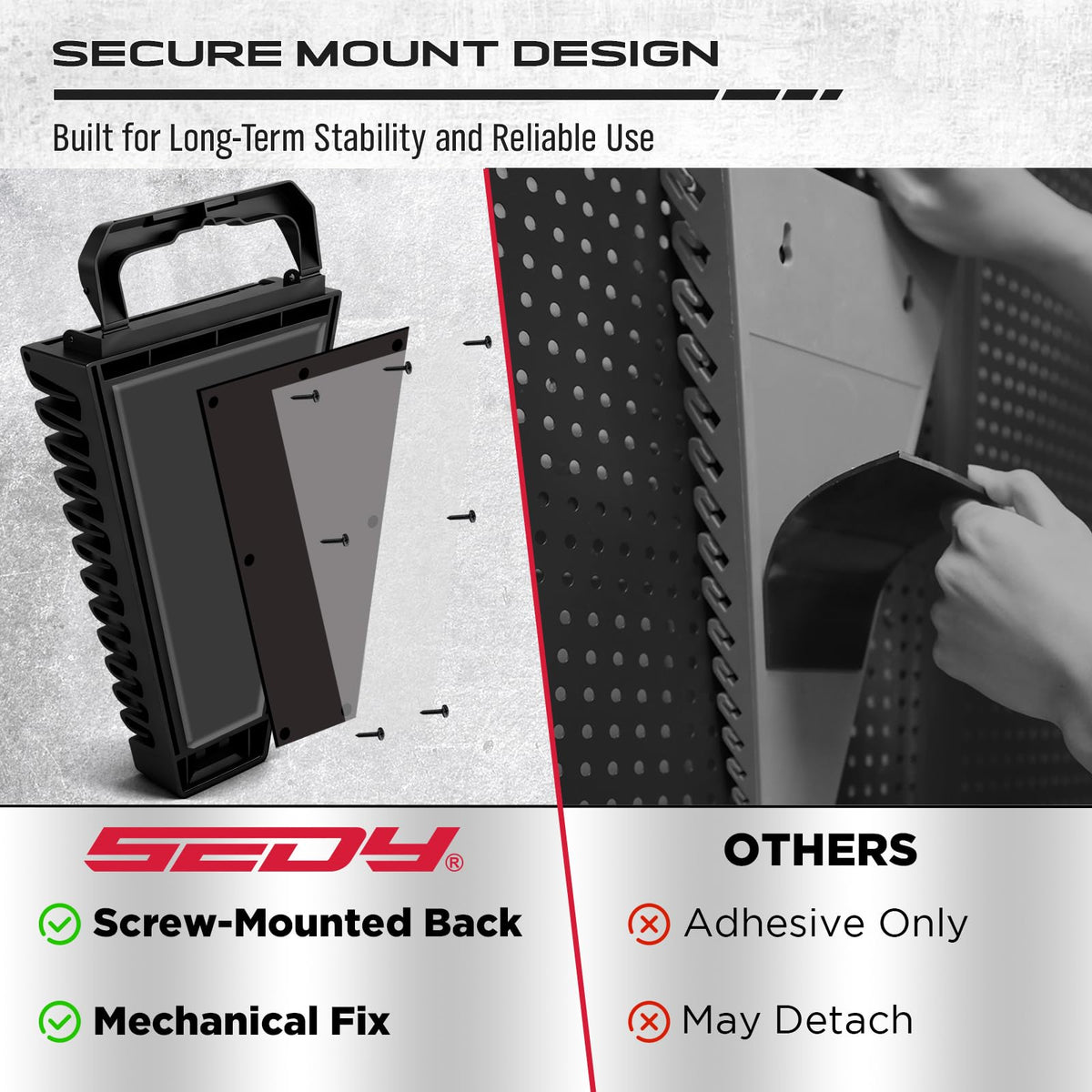 2-Piece Magnetic Wrench Organizer, 24-Slot Wrenches Holder Set with Lock Cover Metric 6–18mm & SAE 1/4-3/4", Wrench Rack Tool Trays with Carrying Handle for Wall Mount Toolbox Drawer Storage