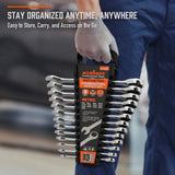 HORUSDY 13-Piece Sturdy Ratcheting Wrench Set | Metric Sizes 6–19mm | Max Torque Ratchet Combination Wrenches Set with Storage Rack | 72-Tooth | Chrome Vanadium Steel